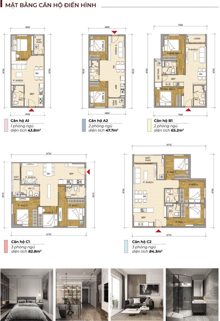 các loại căn hộ Tecco Felice HOmes